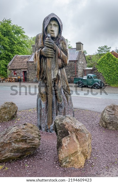 County Kerry, Ireland - May 18 2022; \
The Druid statue in the layby at Molly\
Gallivan’s