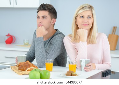 Couple In A Bad Mood In The Kitchen