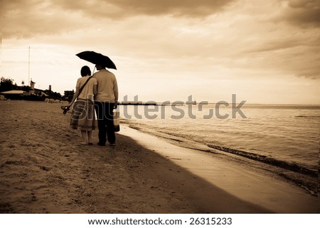 Similar – Image, Stock Photo Man with umbrella Calm