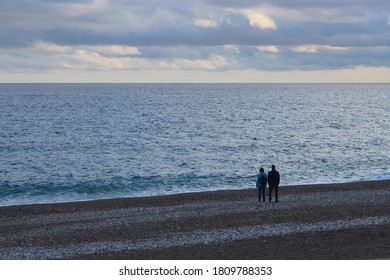 a couple at the beach.