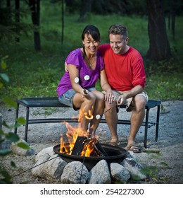 Couple At Campfire