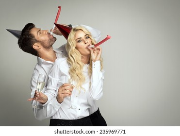 Couple Celebrating New Year's Eve