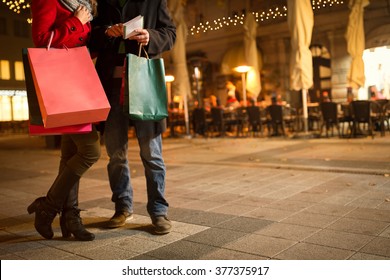 Couple In Christmas Shopping