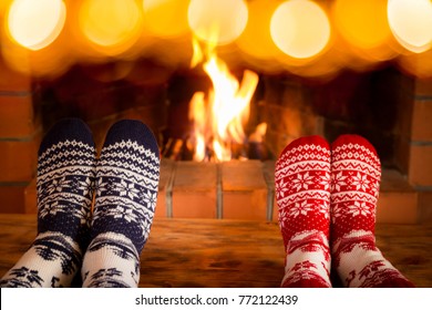 Similar Images, Stock Photos & Vectors of Couple in Christmas socks ...