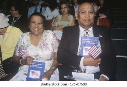 Couple At Citizenship Ceremony, Los Angeles, California