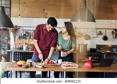 Couple Cooking Hobby Lifestyle Concept