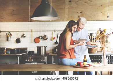 Couple Cooking Hobby Lifestyle Concept - Shutterstock ID 409365592