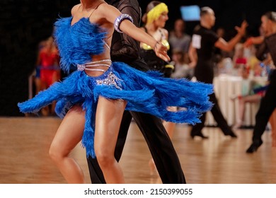 Couple Dancers Dancing Jive In Dance Sport