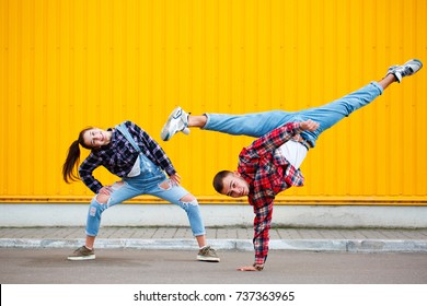 Couple Dancing On Street