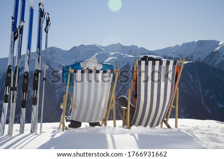 Image, Stock Photo ski deck