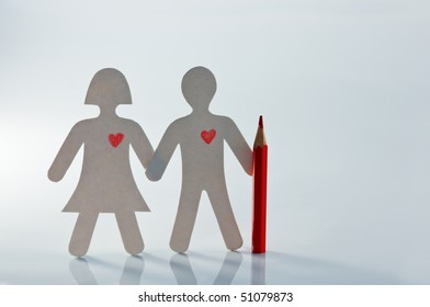 couple with drawing heart closeup - Powered by Shutterstock