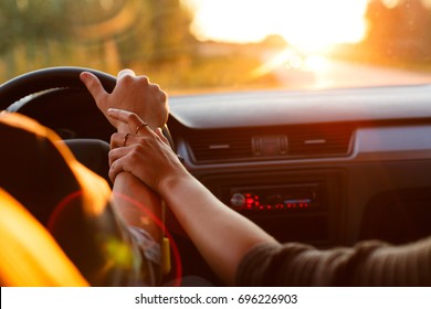 Couple Holding Hands Car Images Stock Photos Vectors Shutterstock