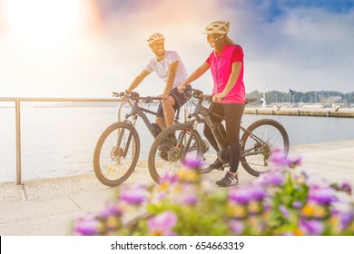 Couple With An Ebike In Holidays