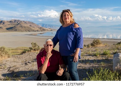 Couple Of Elder Poeple Is Sharing And Smiling