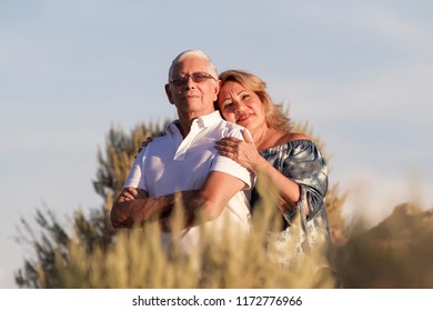 Couple Of Elder Poeple Is Sharing And Smiling