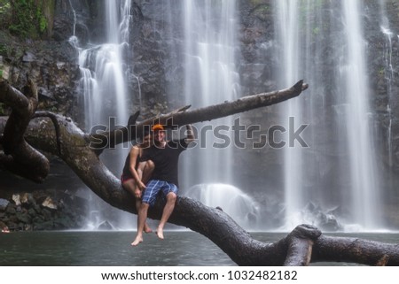 Similar – Image, Stock Photo Costa Rica waterfall