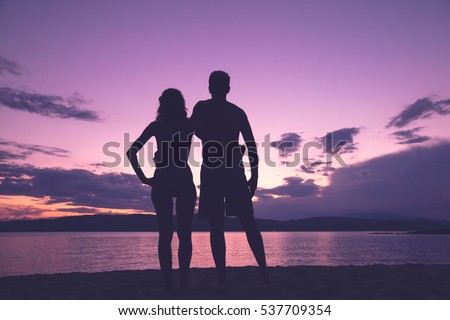 Similar – Image, Stock Photo pair of female beach slippers and a pink towel