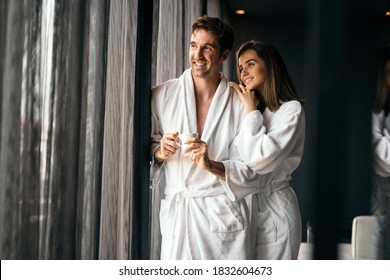 Couple enjoying wellness weekend and serene moments together