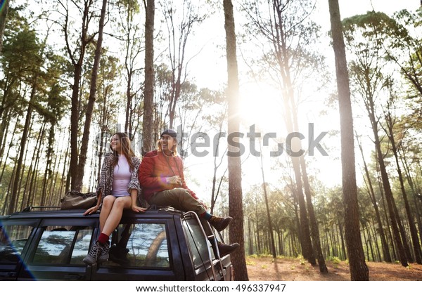 Couple Exploring Trip\
Holiday Concept