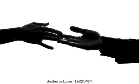 Couple Hands Separating, Relations Conflict, Losing Love Partner, Breakup Symbol