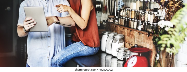 Couple Happiness Enjoying Dinning Eating Concept - Shutterstock ID 402520702