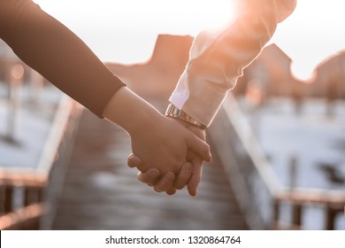 Couple Holding Hands Watch Images Stock Photos Vectors Shutterstock