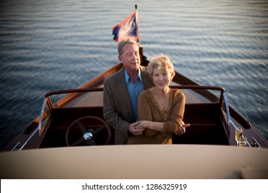 Couple Hugging On Boat