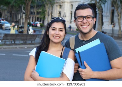 Couple of international students abroad  - Shutterstock ID 1237306201