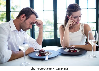 Couple Into An Argument On A Date In A Restaurant