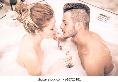 Couple in the jacuzzi
