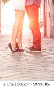 Couple Kissing In Venice