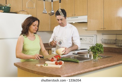 couple in the kitchen