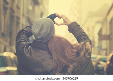 Couple in love.Focus on hands. - Shutterstock ID 343906229