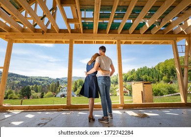 Couple make their dreams of building their own home come true visiting house under construction