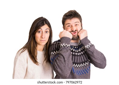 Woman Choking Her Husband Angry Wife Foto stock 526129090 Shutterstock photo