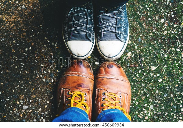 Couple Man Woman Feet Love Romantic Stock Photo 450609934 | Shutterstock