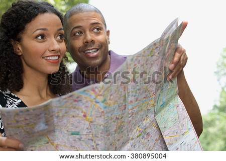 Couple with a map
