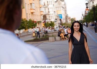 Couple Meet Half Way Each Other