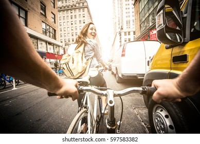 couple of new yorkers on their bikes