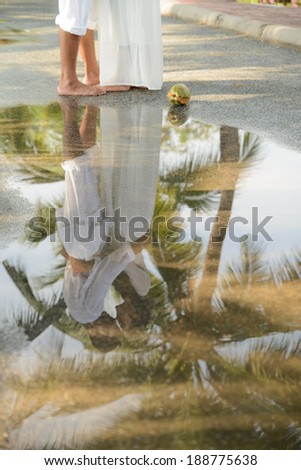 Similar – Image, Stock Photo Woman gets out of the pool