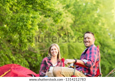 Couple on a camping trip.