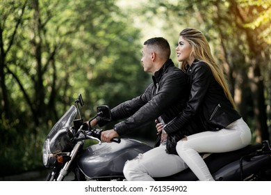 Couple On Motorbike Driving Stock Photo 761354902 | Shutterstock