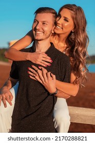 Couple Photoshoot In Roque Gonzales RS Brazil At Sunset
