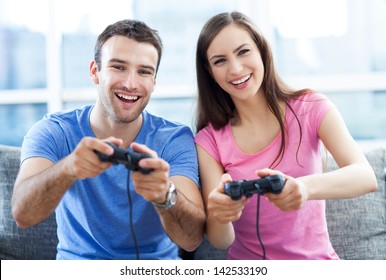 Couple Playing Video Games