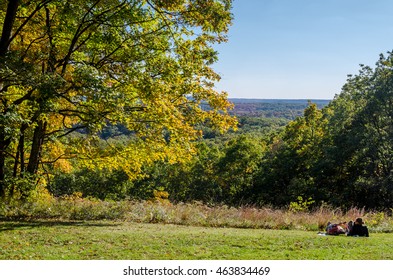 Couple Relaxing At Brown County State Park