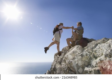 Couple Rock Climbing