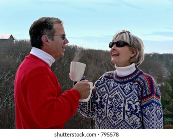 Couple At Ski Resort