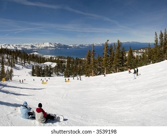 Couple Skiing In Lake Tahoe