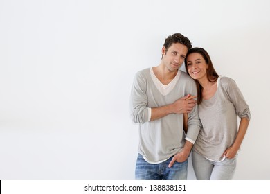 Couple Standing On White Background