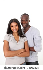  Couple Standing On White Background